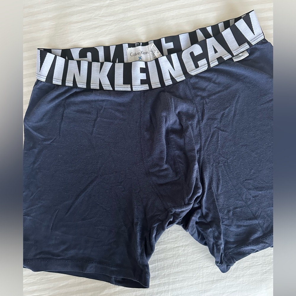 Calvin Klein blue trunks